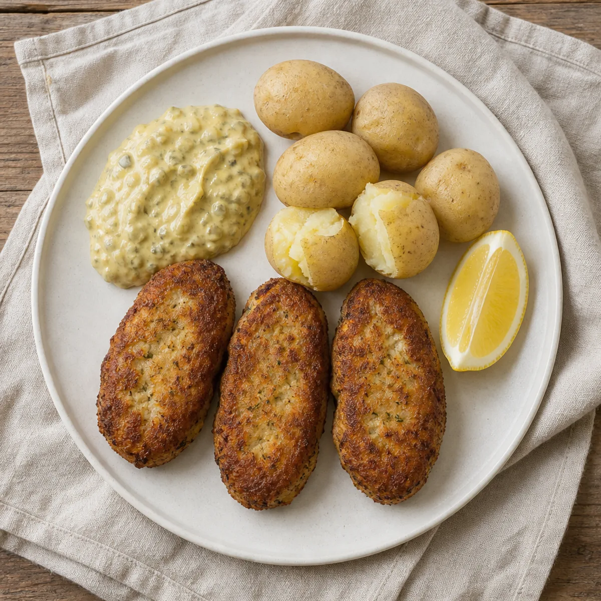 Fiskefrikadeller med remoulade
