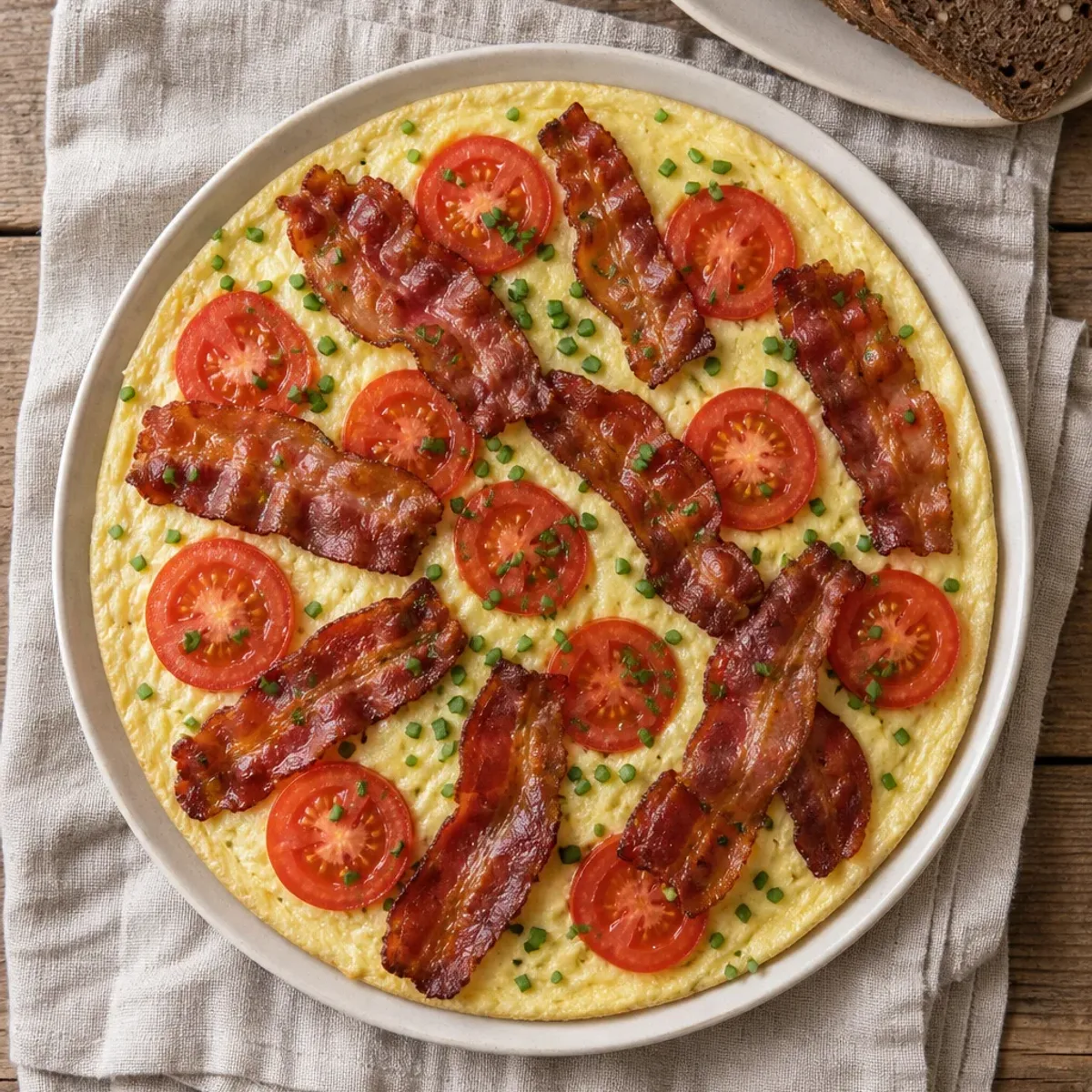 Æggekage med bacon